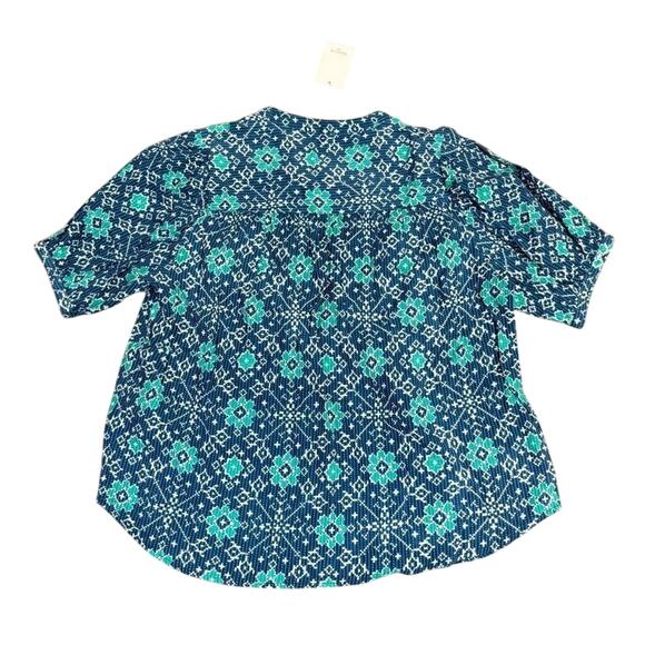 NWT Garance Paris Blue Cotton 2pc Set Women's L Top & Shorts Boho Summer Outfit - Picture 5 of 9